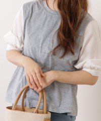 Lace Ladies/レースレディース Lace Ladies 5分袖フェイクレイヤードドッキングブラウス/505824208