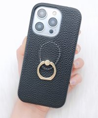 Lace Ladies/レースレディース Lace Ladies レザー調ゴールドリング付き2WAYiPhoneケース/505829996