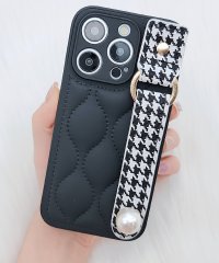 Lace Ladies/レースレディース Lace Ladies レザーベルト付きウエーブキルティングiPhoneケース/505830044