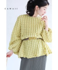 CAWAII/浮き立つぽこぽこワッフルプルオーバートップス/505843599