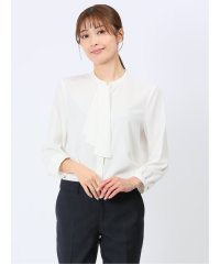 m.f.editorial/ラッフル 長袖比翼ブラウス 長袖 レディース シャツ カットソー トップス ブラウス カジュアル インナー ビジネス ギフト プレゼント/505843858