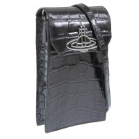 Vivienne Westwood/Vivienne Westwood ヴィヴィアンウエストウッド CROCODILE THIN LINE PHONE BAG クロコダイル シンライン スマホ 斜/505844066