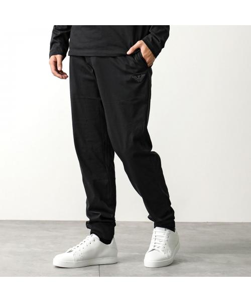 極美品【エンポリオアルマーニ】ダークブルー サルエルパンツ ウェストゴム50 EMPORIO ARMANI EA7 (エンポリオ アルマーニ) ラインロゴ