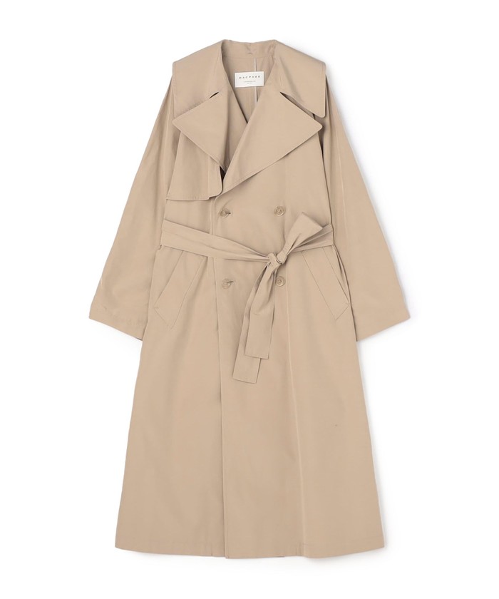 トゥモローランド購入品 MACPHEE スタンドカラーコート 36 ベージュ