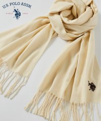 U.S. POLO ASSN./ユーエスポロアッスン U.S. POLO ASSN. ポロ マフラー チェック 無地 大判 ストール フリンジ シンプル ワンポイント USPA－2012/505821306