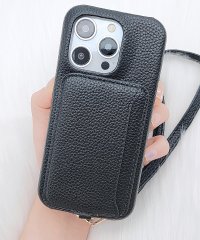 Lace Ladies/レースレディース Lace Ladies カードケース付きレザー調ストラップiPhoneケース/505830025