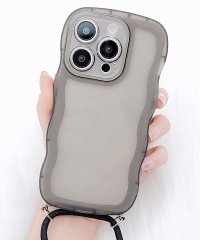 Lace Ladies/レースレディース Lace Ladies ストラップ付きクリアカラーウエーブシリコンiPhoneカバー/505830031