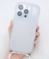 Lace Ladies/レースレディース Lace Ladies ストラップ付きクリアカラーウエーブシリコンiPhoneカバー/505830031