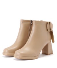 Lace Ladies/レースレディース Lace Ladies バックリボンチャンキーショートブーツ/505836881