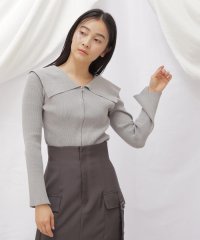 JILL by JILL STUART/◇ビッグカラーフロントZIPカーディガン/505844837