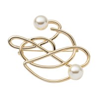 cream dot/クリームドット Cream dot. 華やかさをプラス、パールが艶めくモノグラムブローチ/505844973
