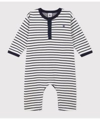 PETIT BATEAU/マリニエールダブルジャージロンパース/505845259