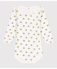 PETIT BATEAU/プリント衿付き長袖ボディ/505845311