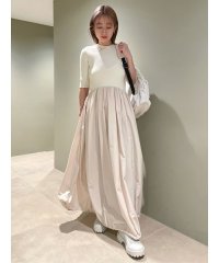 emmi atelier/【emmi atelier】ニットドッキングタフタワンピース/505845857