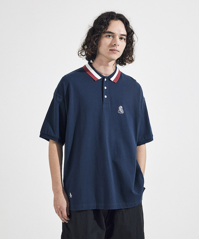セール 30%OFF】TRICOLOR COLLAR BIG POLO SHIRT / トリコロール