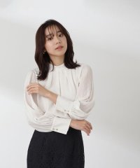 NATURAL BEAUTY BASIC/楊柳プリーツブラウス　24SS/505847339