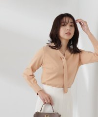 NATURAL BEAUTY BASIC/ハトメポイントボウタイニット　24SS/505847360