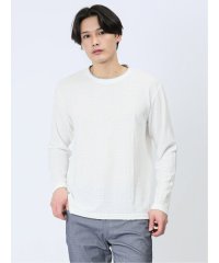 m.f.editorial/リンクスジャガードチェック フェイククルーネック長袖Tシャツ メンズ Tシャツ カットソー カジュアル インナー ビジネス ギフト プレゼント/505847455