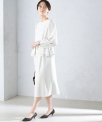 SHIPS WOMEN/〈セレモニー対応可〉アセテート混 ペプラム デザイン ワンピース 24SS ◇/505847511