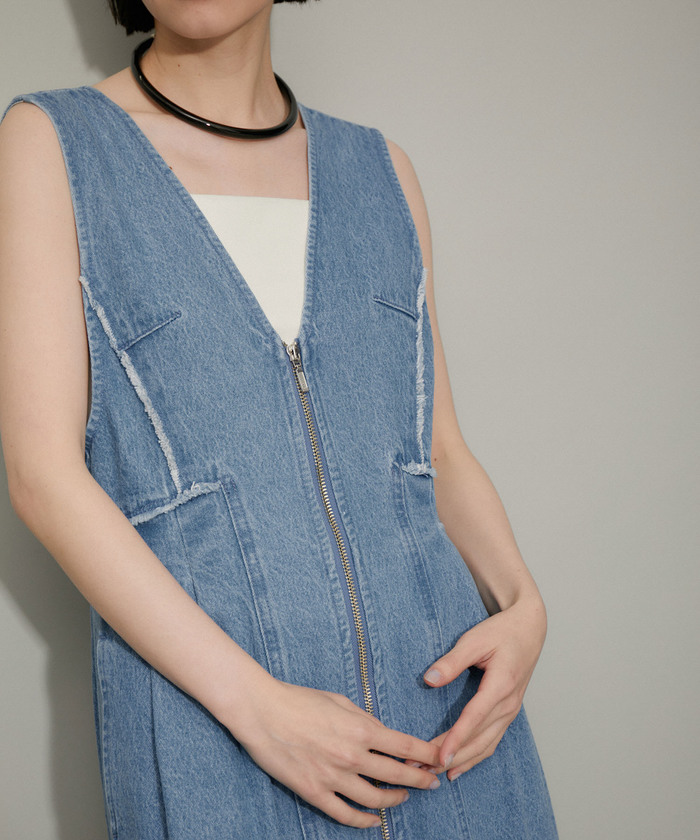 WEB限定】ジップアップデニムワンピース(505847688) | アダム エ WEB限定】ジップアップデニムワンピース(505847688) | アダム エ
