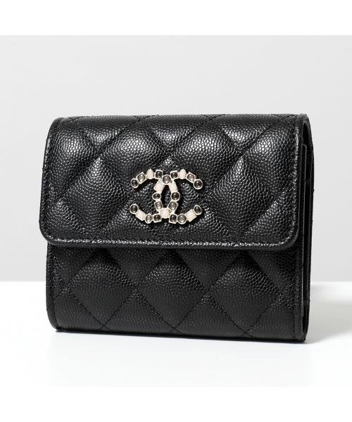 シャネル CHANEL CHANEL 二つ折り財布 AP3604 B14343 MATELASSE 