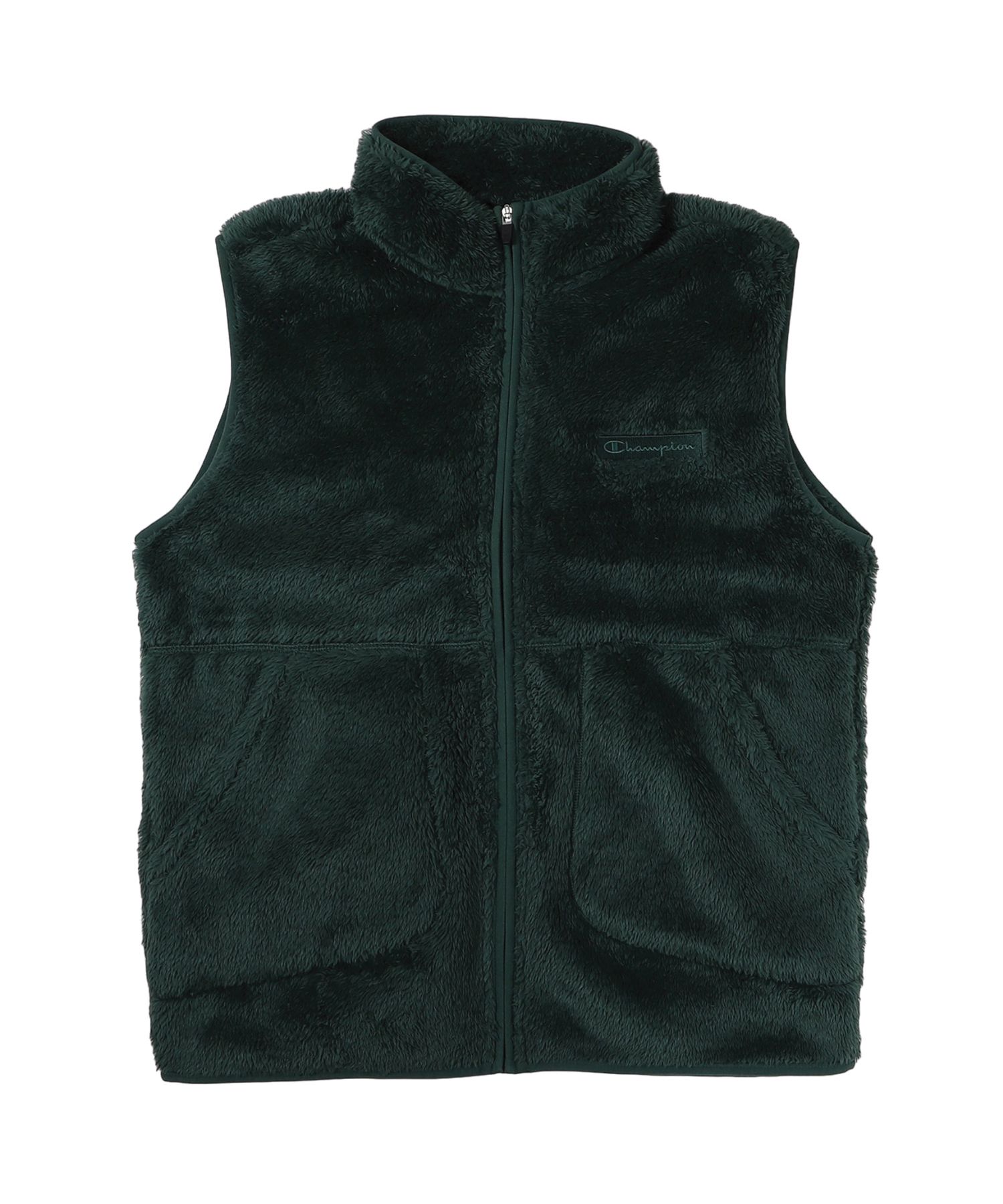 セール】 チャンピオン Champion ベスト フリース アウター メンズ ボア ZIP VEST ブラック グレー ベージュ グリーン 黒  C3－Y617(505847741) | チャンピオン(CHAMPION) - d fashion