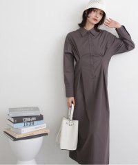 N Natural Beauty Basic/バックレースアップシャツワンピース/505849435