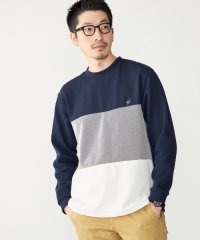 SHIPS MEN/*SHIPS: ワンポイント ロゴ 3パネル バーズアイ クルーネック ロングスリーブ Tシャツ/505849649