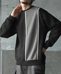 LUXSTYLE/配色切替クルーネックトレーナー/トレーナー メンズ レディース スウェット 配色 切替 ポンチ ビッグシルエット/505849746