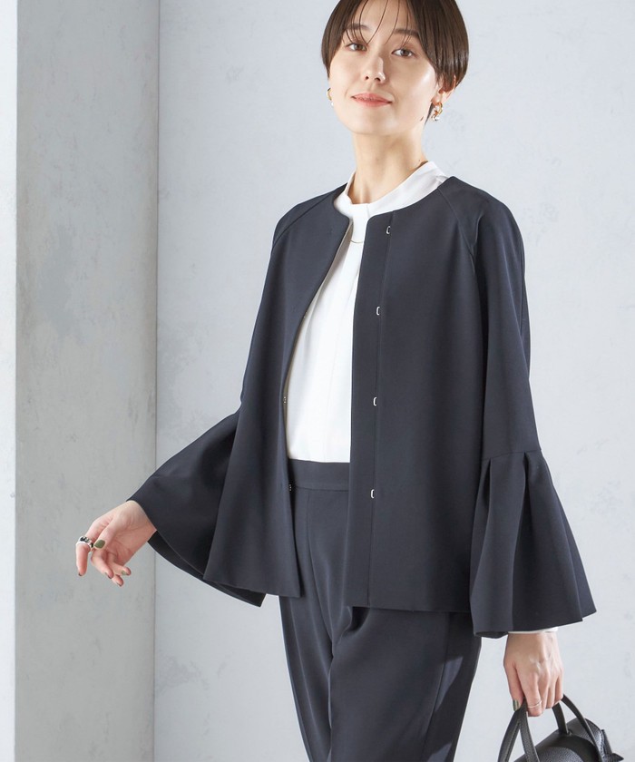 新品　シップス　〈セレモニー対応可〉ダブルクロス ノーカラー ジャケット セール 50%OFF】〈セレモニー対応可〉ダブルクロス ノーカラー