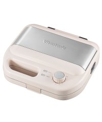 Vitantonio/特典付き ビタントニオ Vitantonio ホットサンドメーカー トースター 電気 2枚焼き 洗える タイマー 焼き型2種付ワッフル VWH－600/505850335