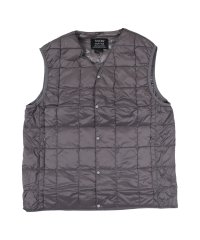 TAION/ TAION タイオン インナーダウン ベスト アウター メンズ ベーシック Vネックボタン 防寒 V NECK BUTTON DOWN VEST ブラック グ/505850434