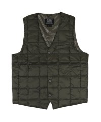 TAION/ TAION タイオン インナーダウン ベスト ジレ アウター メンズ ベーシック Vネックボタン 防寒 V NECK BUTTON DOWN GILET ブラ/505850436