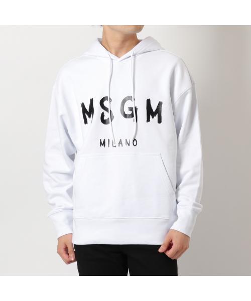 セール】MSGM パーカー MM515 プルオーバー ペイントロゴ スウェット