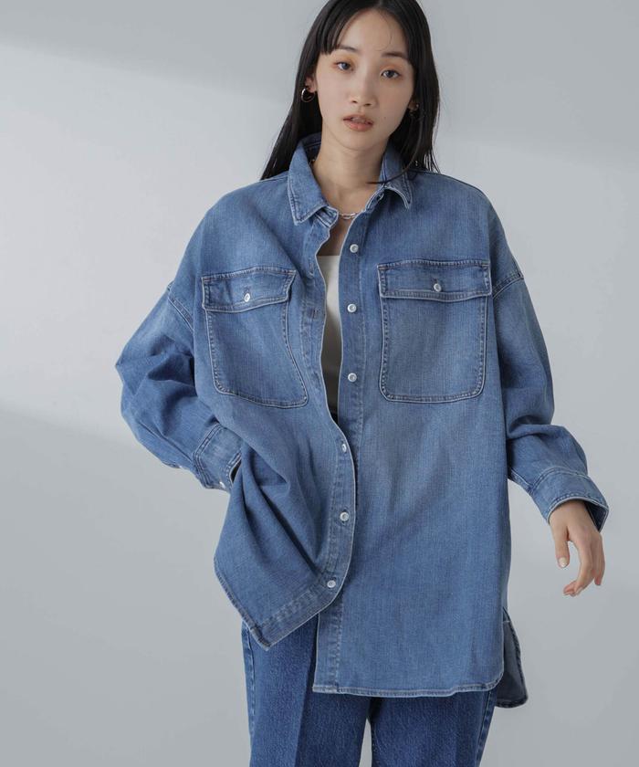 【格安saleスタート】 Healthy DENIM/Almond NANO | デニムビッグシャツ(505685986) ジャケット・アウター