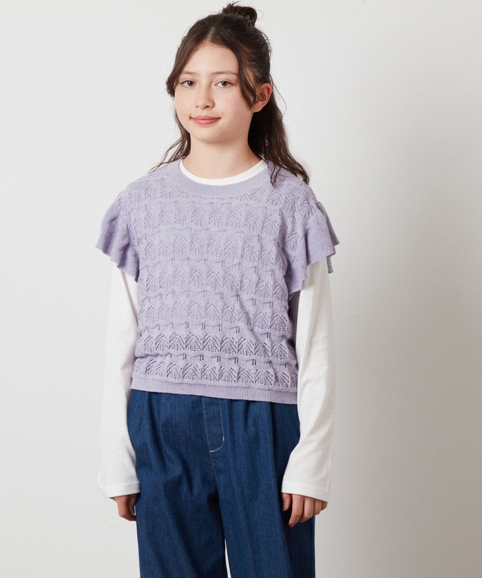 希少 Needles 20ss 総柄 ジレ ベスト パープル ニット ジレ ベスト パープル チェック おしゃれ カジュアル