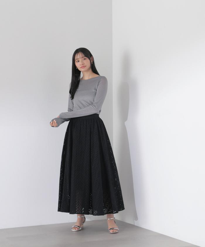 美品✨三浦りさこさん着用♡フリンジが素敵な巻きスカート風の
