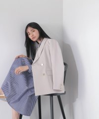 NATURAL BEAUTY BASIC/ダブルブレストボクシージャケット　24SS/505847353