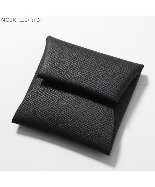 エルメス】ブラックレザーコインケース スクエア型