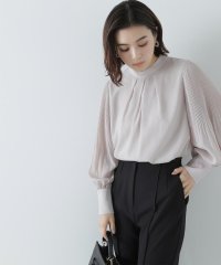 NATURAL BEAUTY BASIC/楊柳プリーツブラウス　24SS/505847339