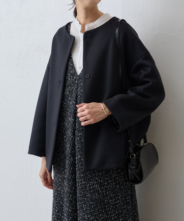 BEARDSLEY ビアズリー 後 ぷっくり ダンボール ショート コート BEARDSLEY ビアズリー 後 ぷっくり ダンボール ショート コート
