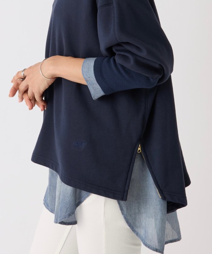 ビアズリーBA刺繍入りドルマントレーナーピンク