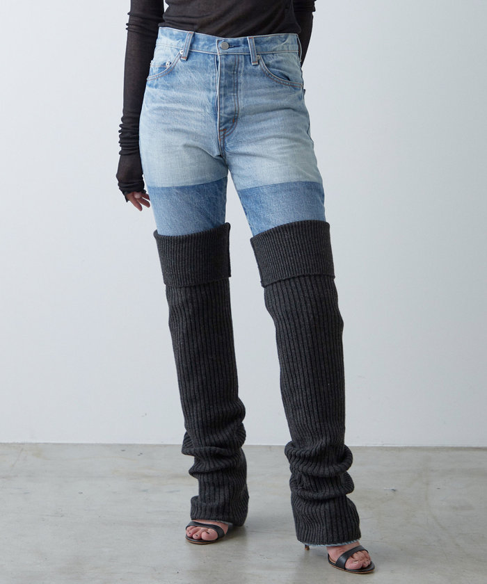 KAMIYA - ニットレッグウォーマー - KNIT LEG WARMERS - KHAKI