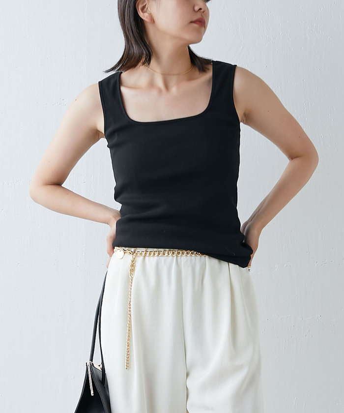 【ガリャルダガランテ】【La nature linge】スクエアタンク セール】【La nature linge】スクエアタンクトップ(505854920