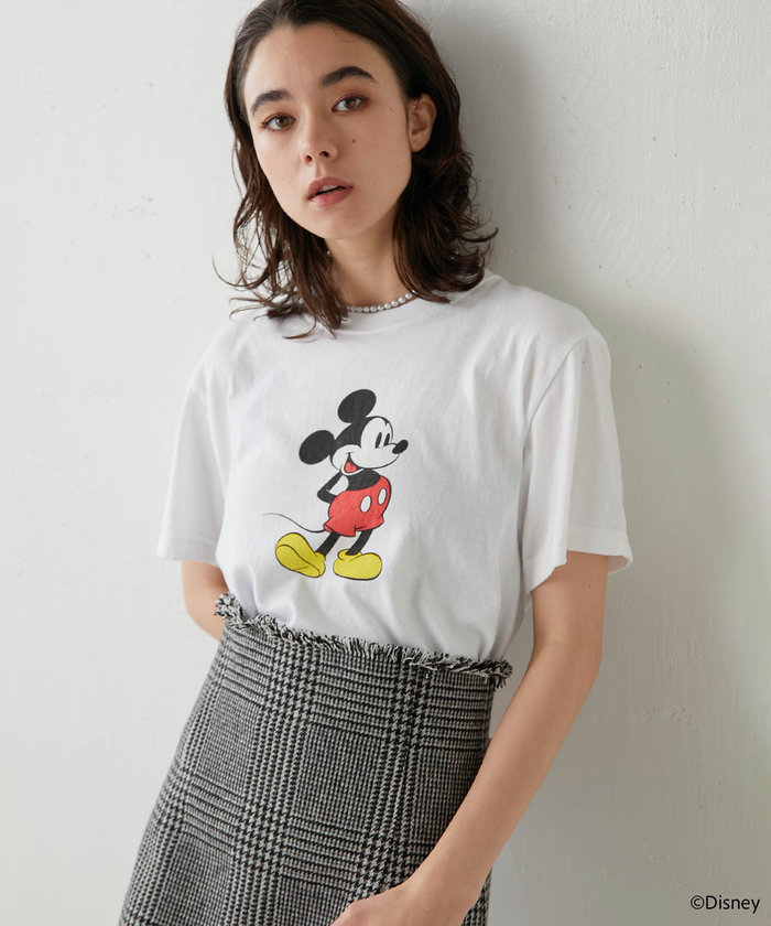 新品 CADUNE カデュネ ＜別注＞ミッキーマウス/パール付きT