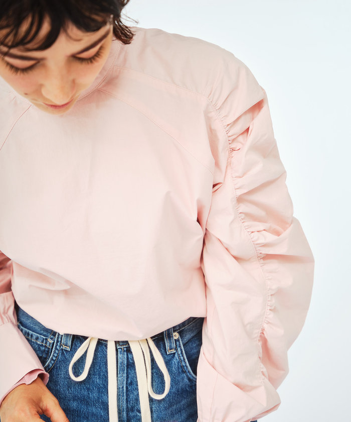 セール 20%OFF】【THE PAUSE】ギャザースリーブブラウス