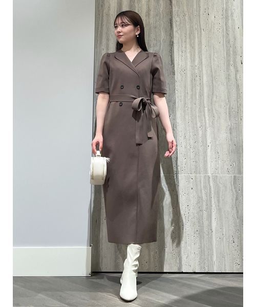 CELFORD セルフォード トレンチ風ニットタイトワンピース 38