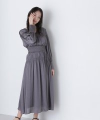 NATURAL BEAUTY BASIC/楊柳シャーリングワンピース/505847348