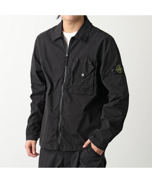 STONE ISLAND コットン オーバーシャツジャケット ブラウン サイズM色B