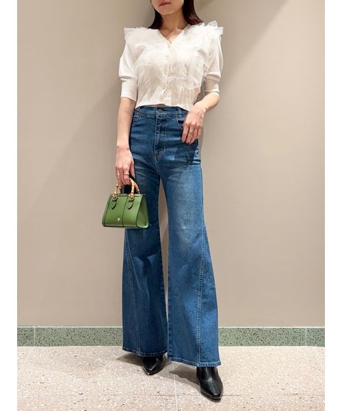 Sustainableストレッチフレアデニムパンツ(505858466